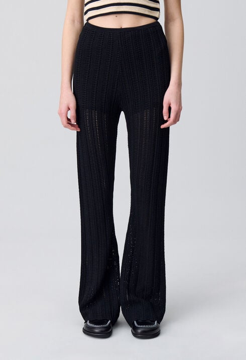 Pantalon fluide crochet