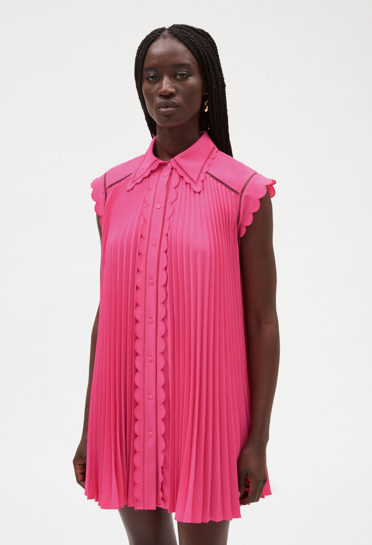 Robe chemise plissée claudie pierlot outlet