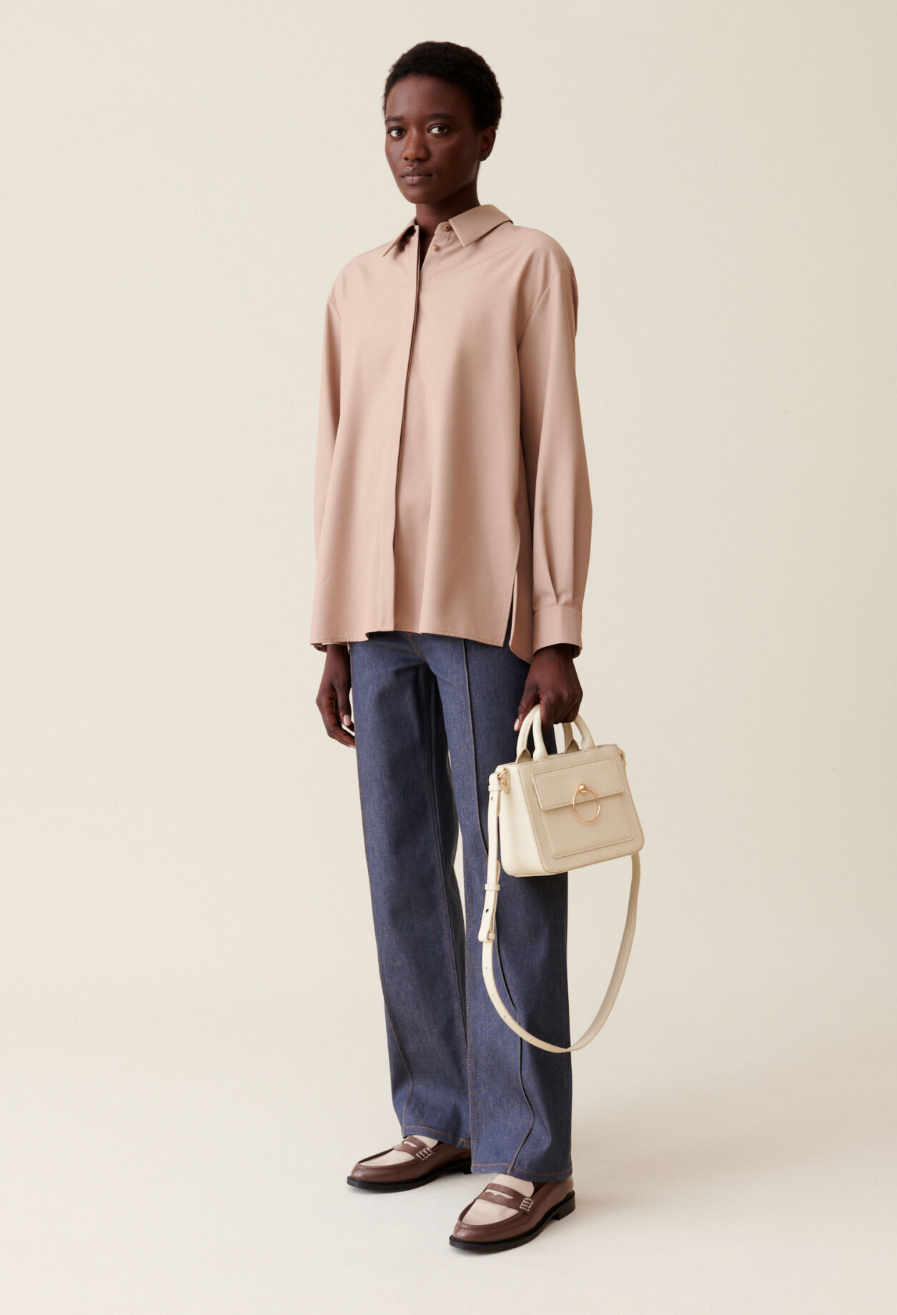 Chemise oversize plissée