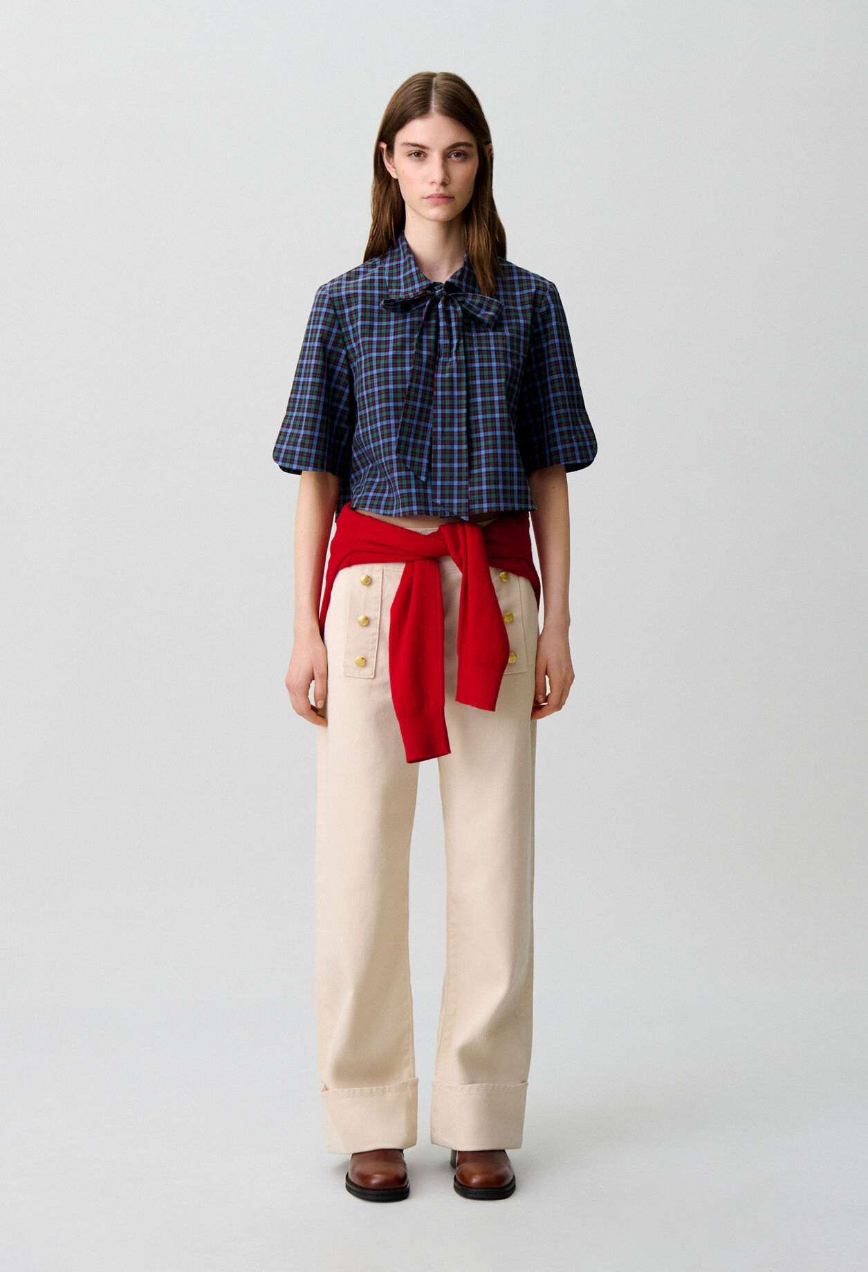 Chemise carreaux lavalli&egrave;re