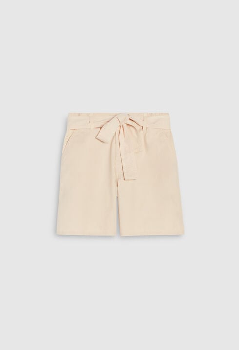 Short coton beige