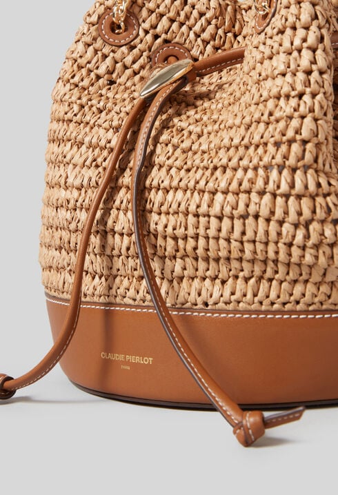 Sac seau panier tressé