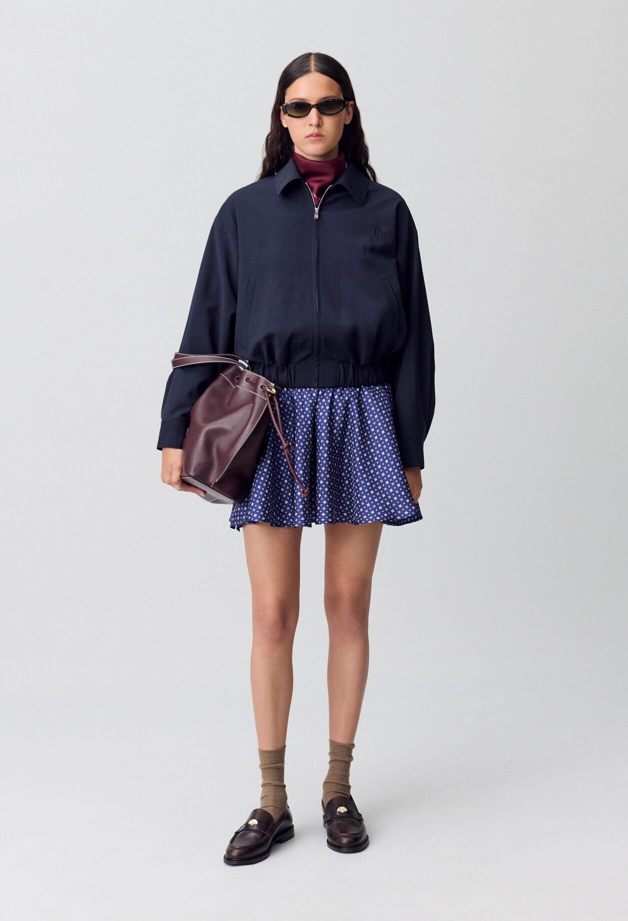 Blouson oversize zippé