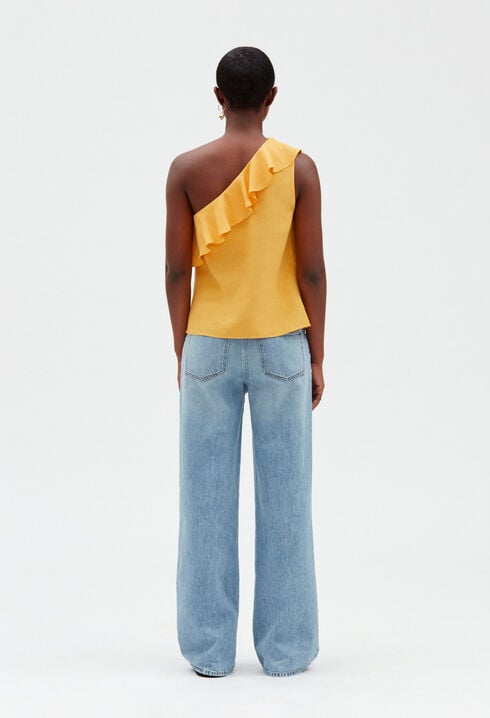 Top asymétrique jaune