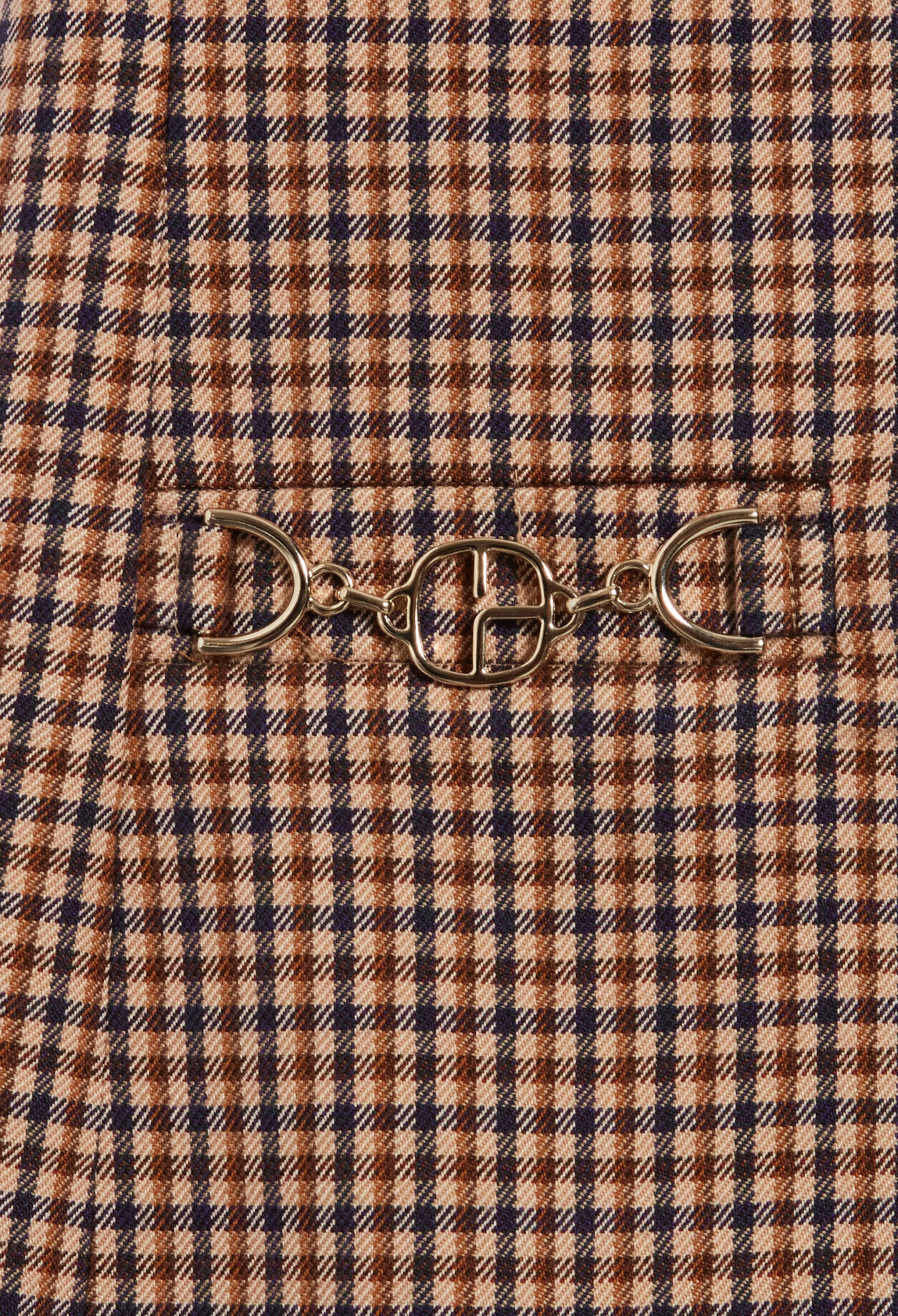 Robe courte imprimée camel