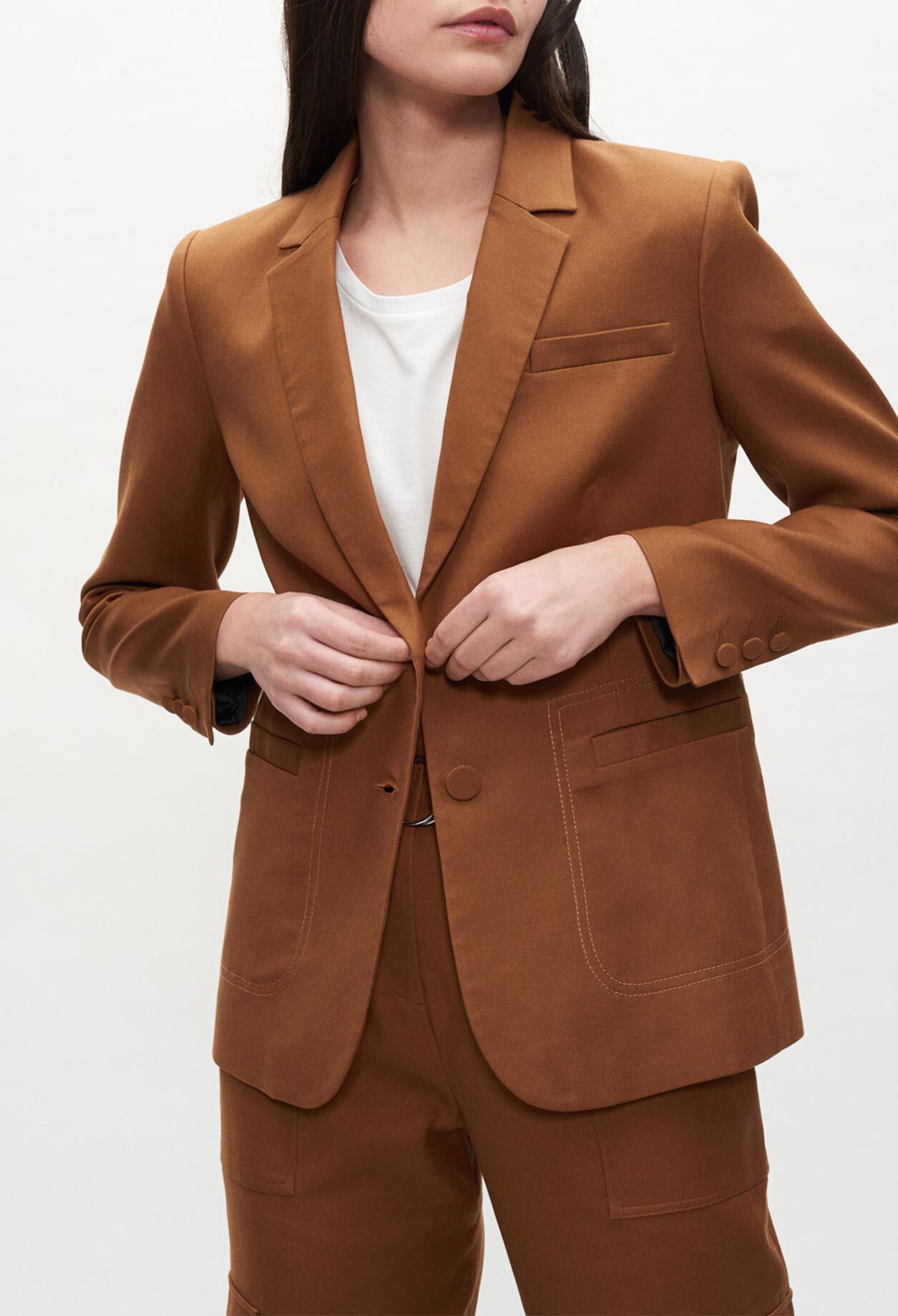 Veste de tailleur à surpiqûres