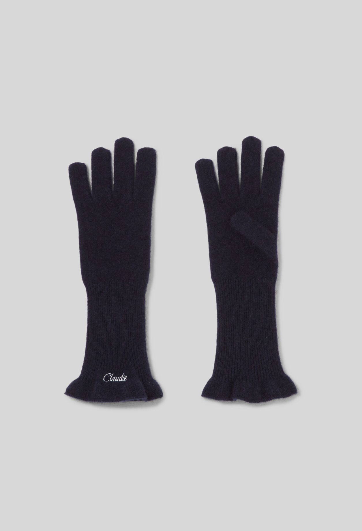 Gants en maille brodés