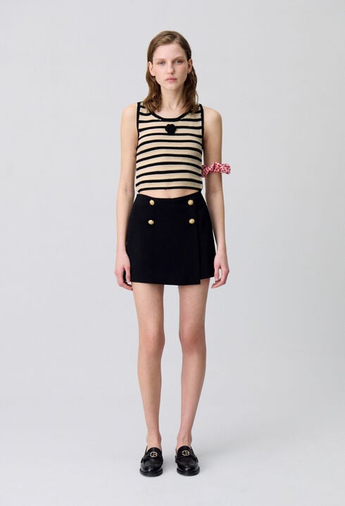 Top rayé crochet