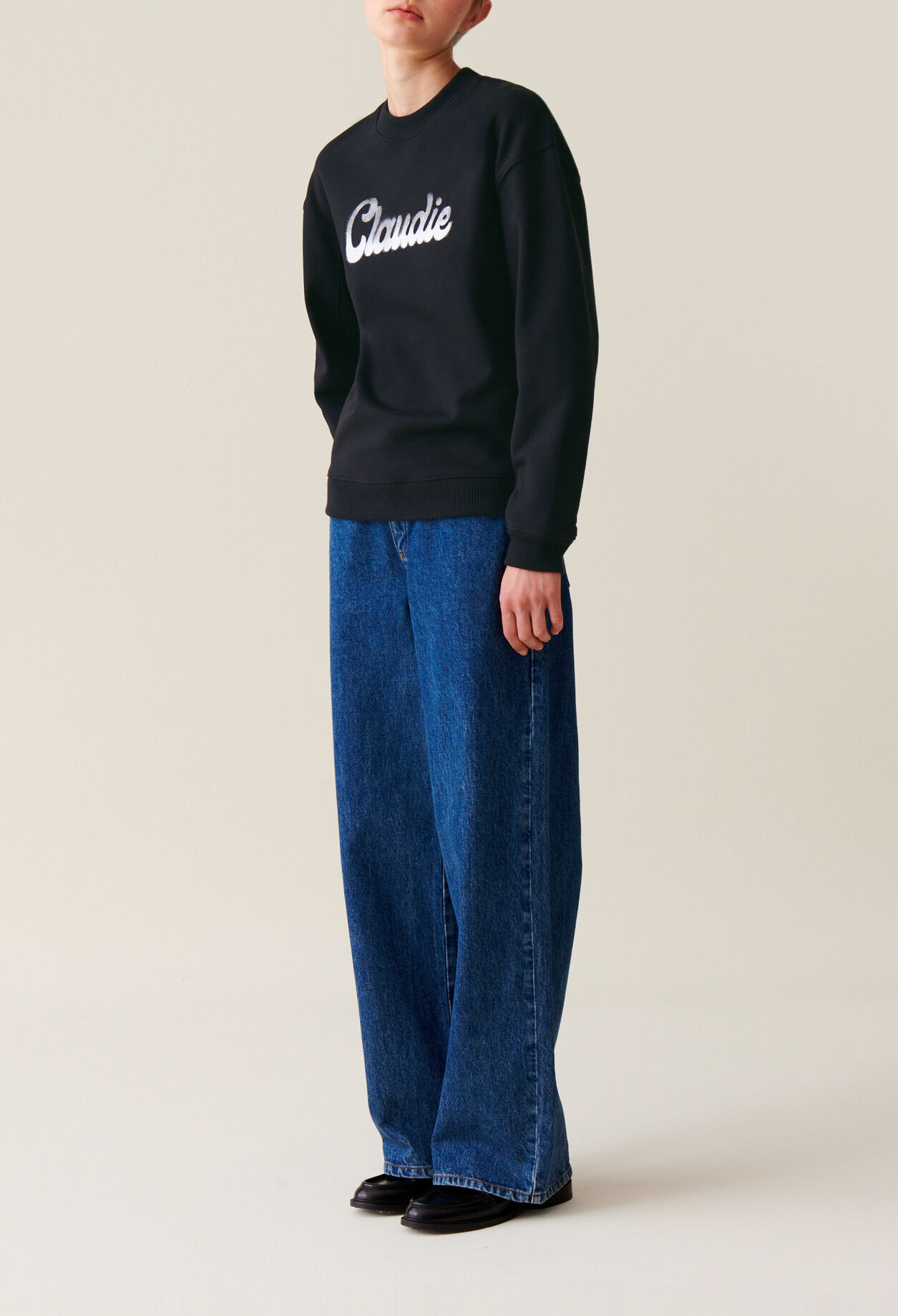 Sweatshirt ample imprim&eacute; Claudie