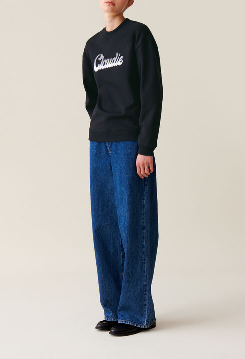 Sweatshirt ample imprim&eacute; Claudie