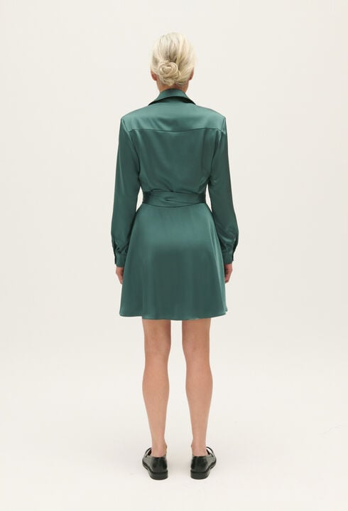 Robe courte portefeuille vert