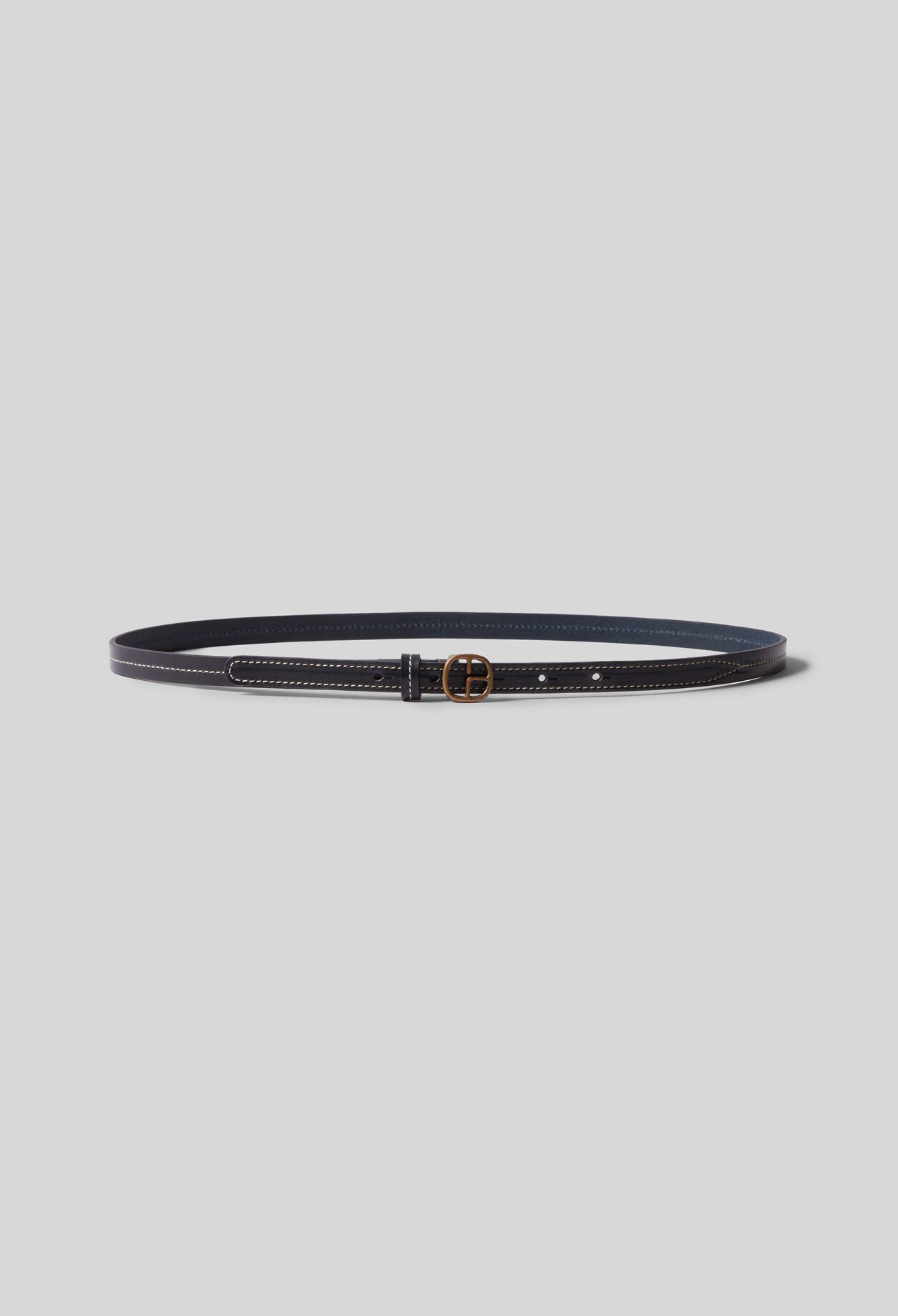 Ceinture cuir contrastée