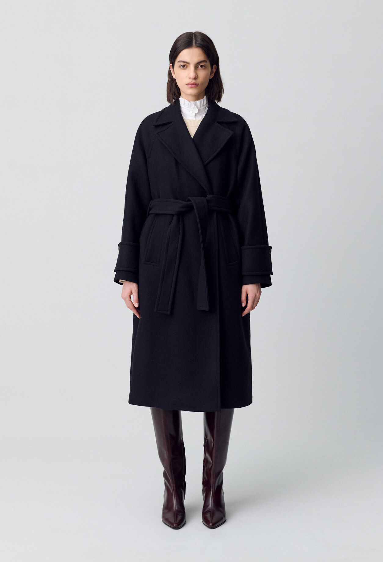 manteau long classe femme