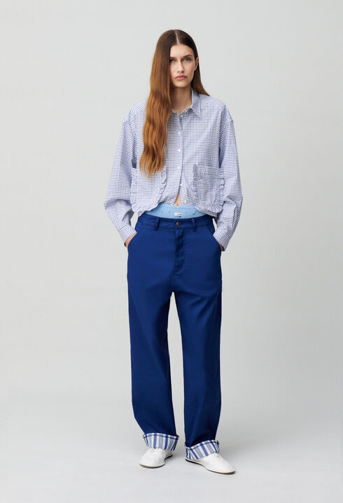 Pantalon ourlets à rayures