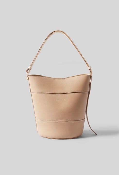 Sac seau cuir grainé