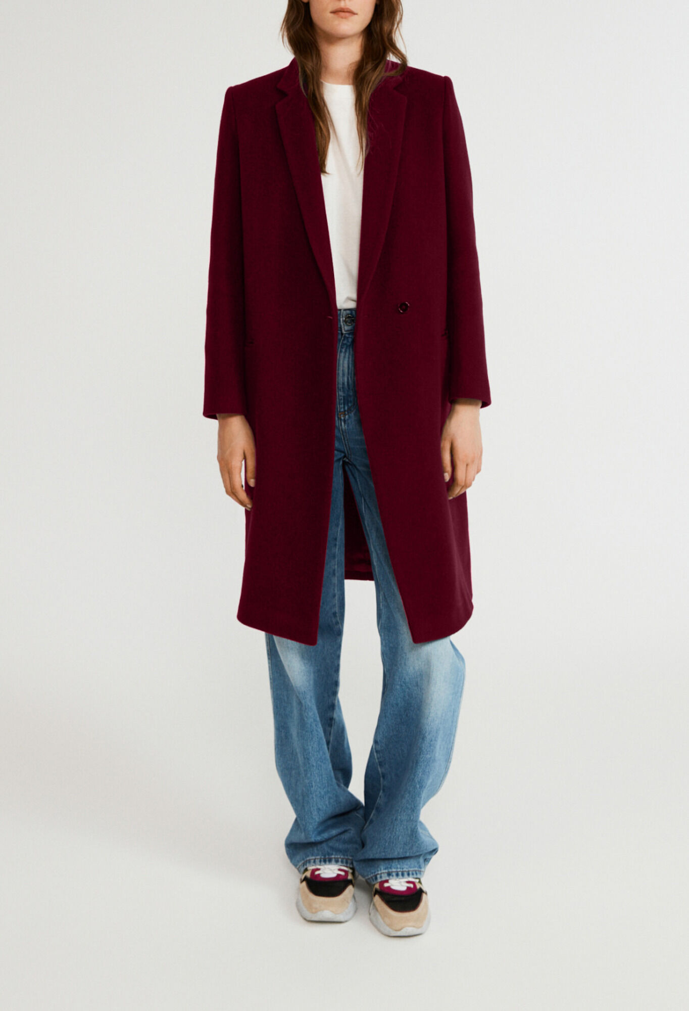 Manteau laine bordeaux femme 2025