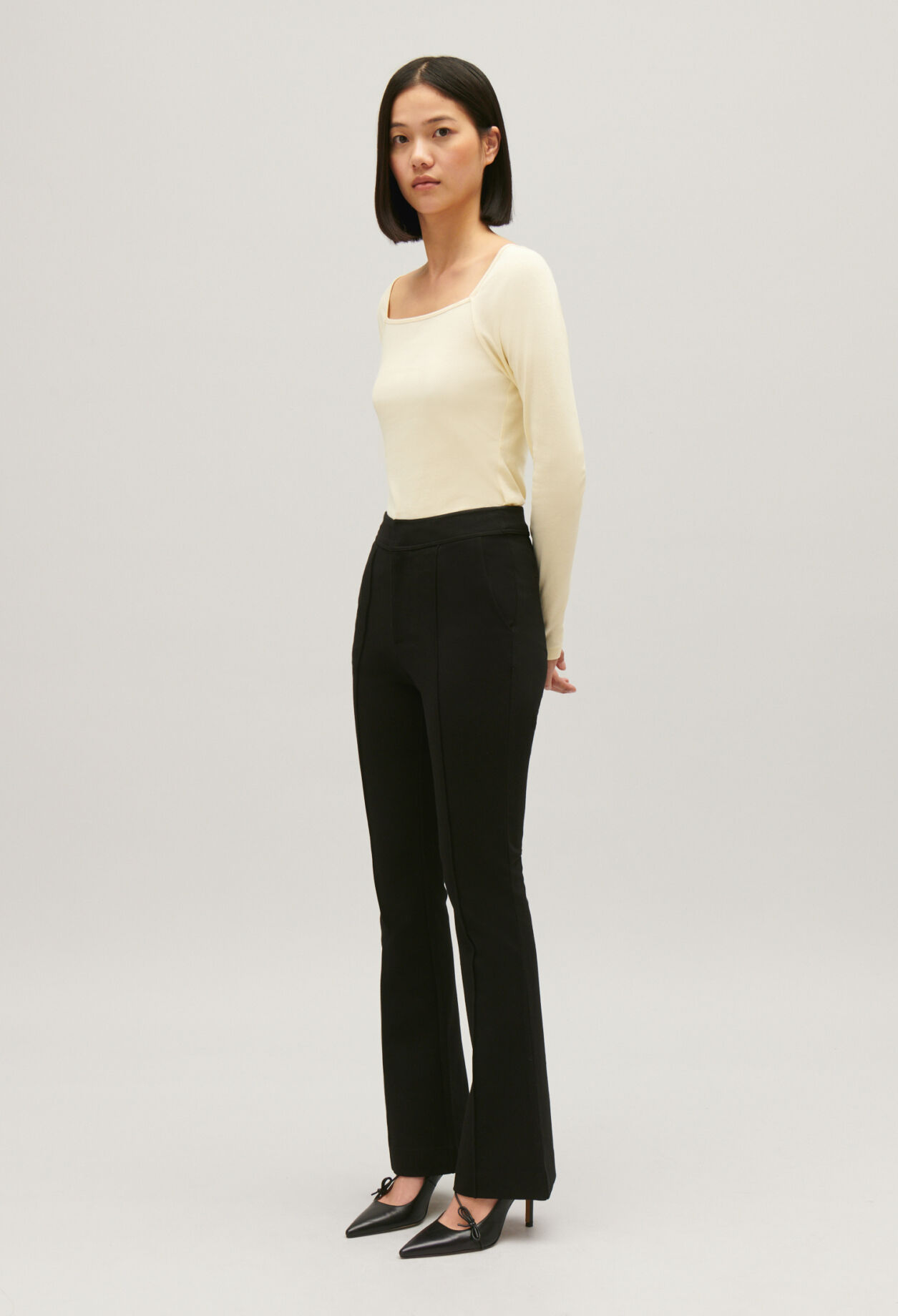 Pantalon tailleur noir