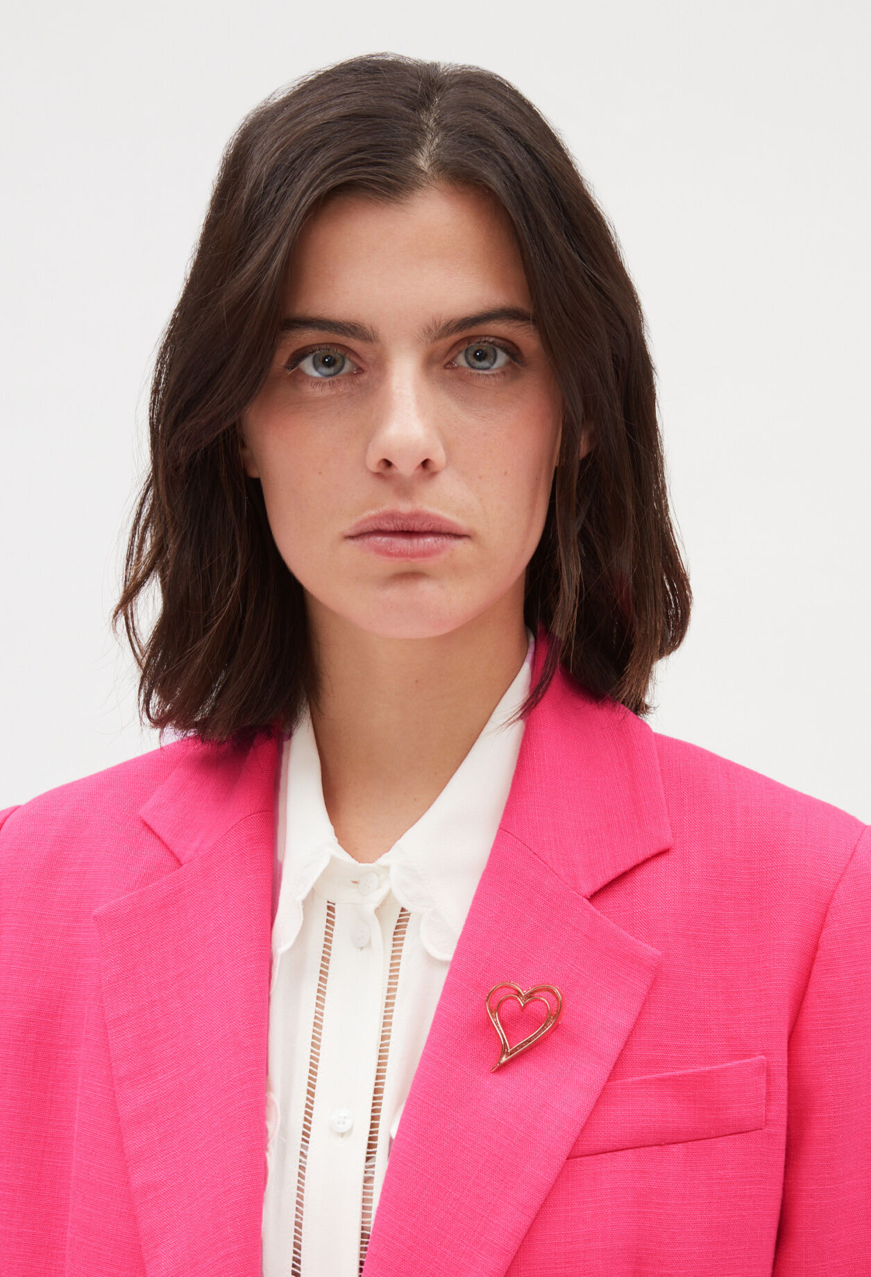 Broche cœur dorée