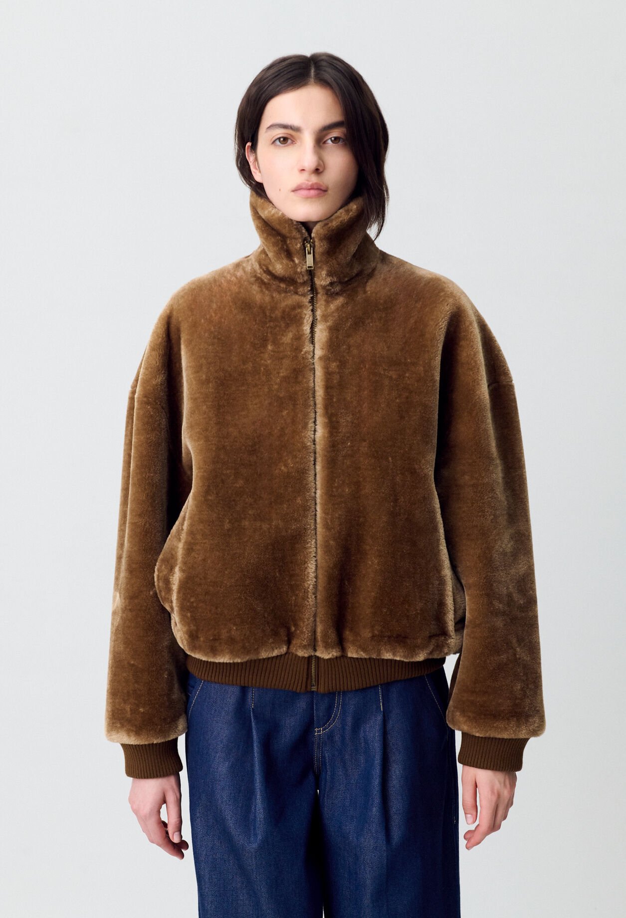 Veste fausse fourrure