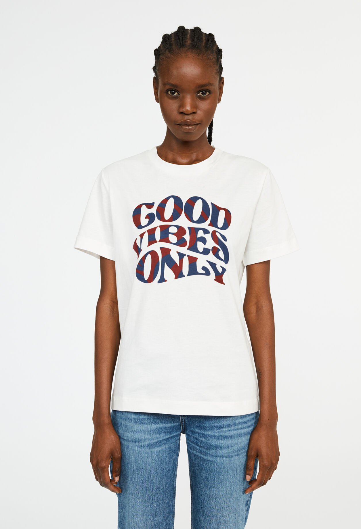 T-shirt blanc sérigraphié coton