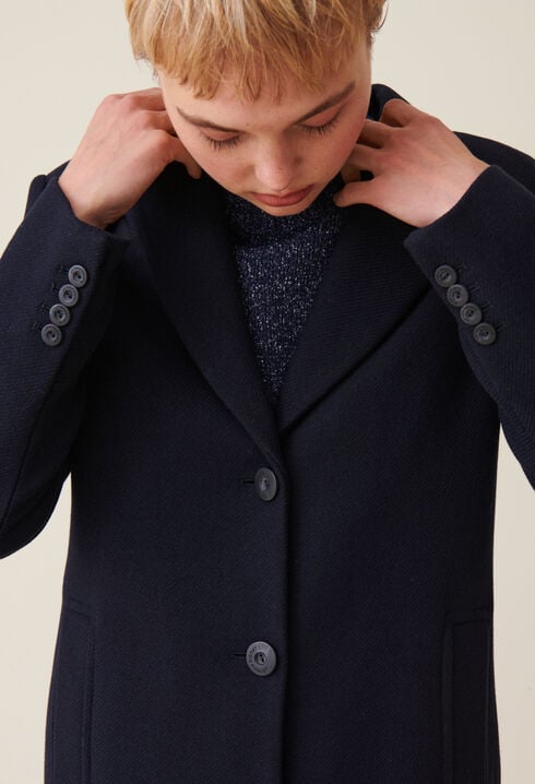 Manteau droit mi-long