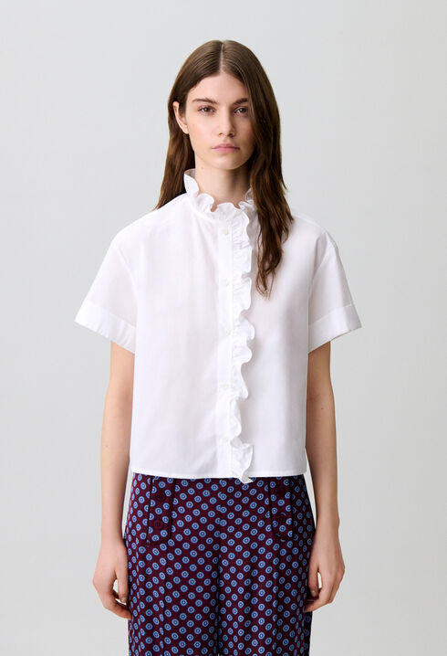 Chemise popeline col victorien
