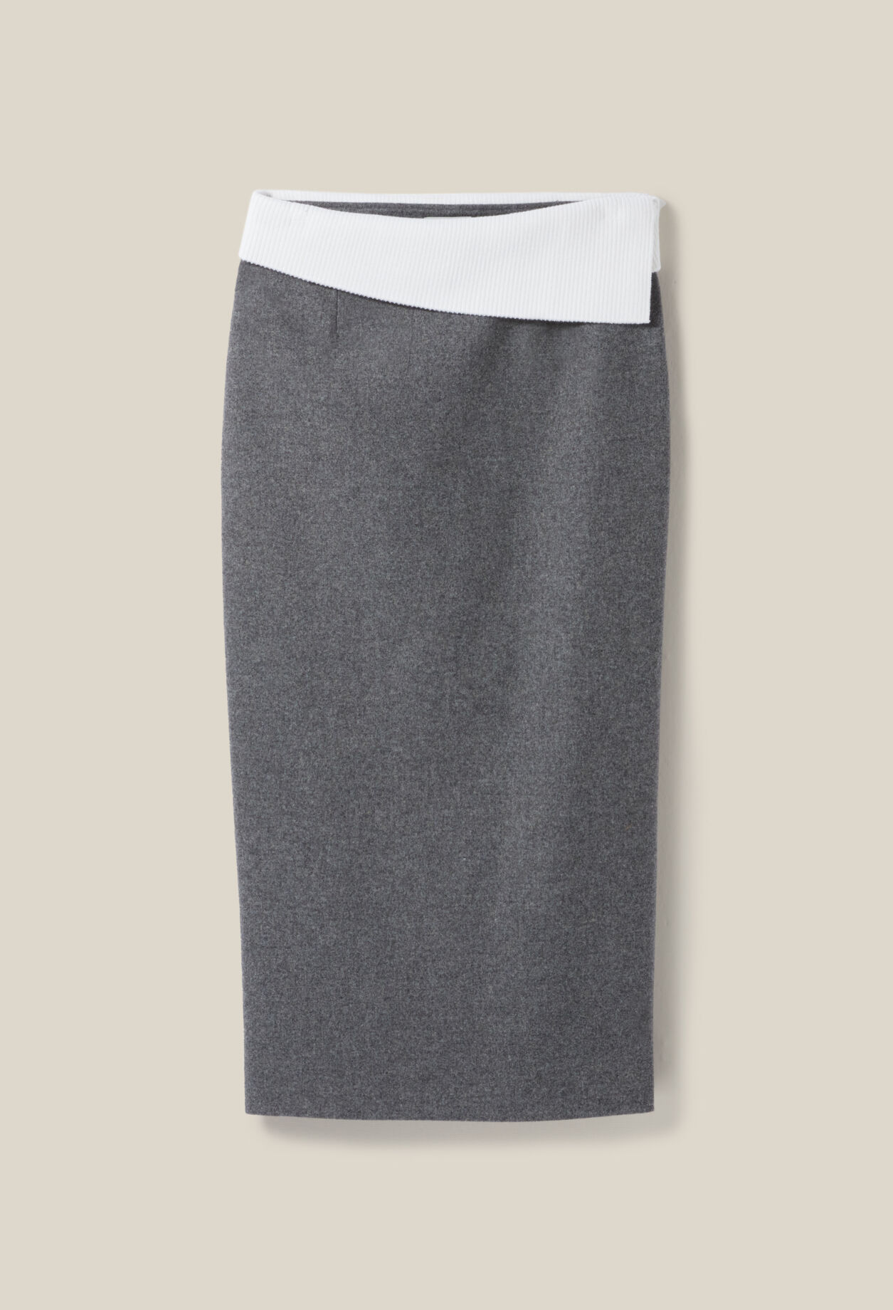 Jupe droite gris
