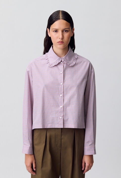 Chemise popeline à carreaux