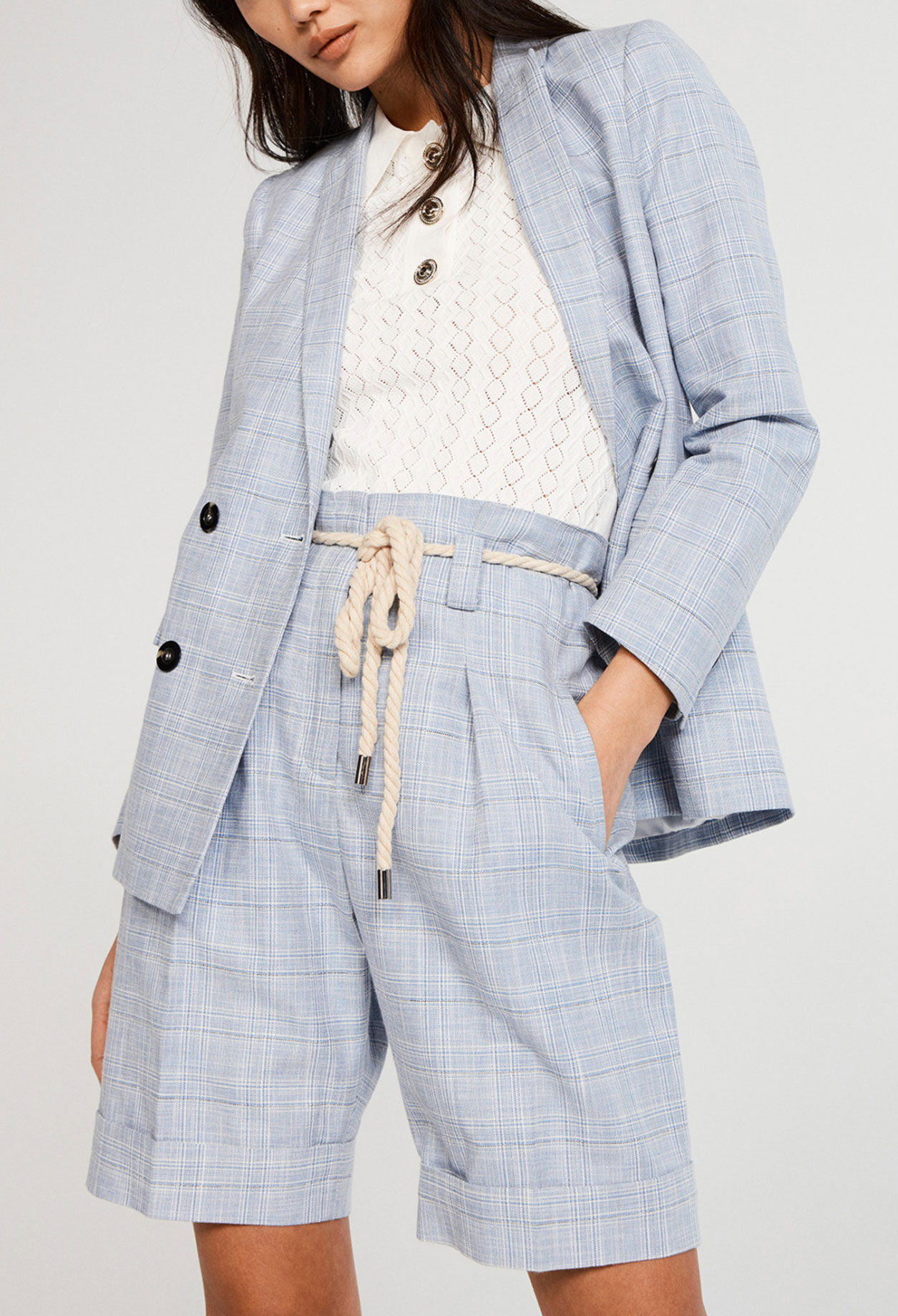 Blazer croisé en coton biologique