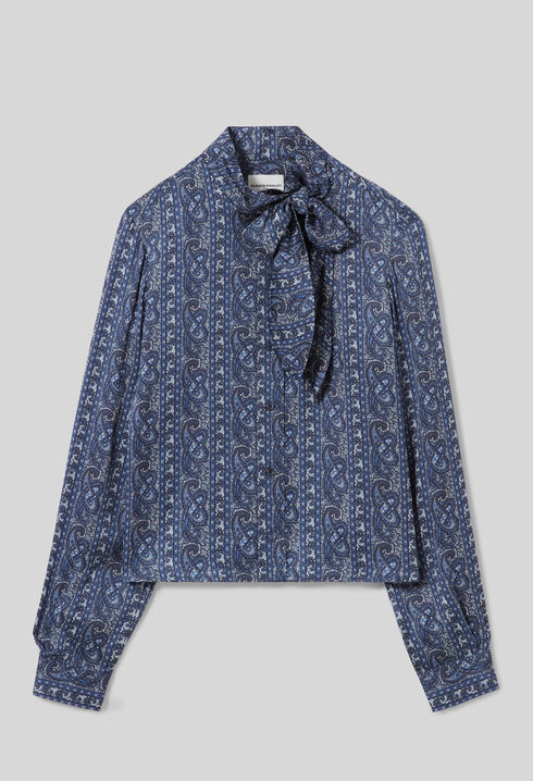 Chemise imprim&eacute;e lavalli&egrave;re