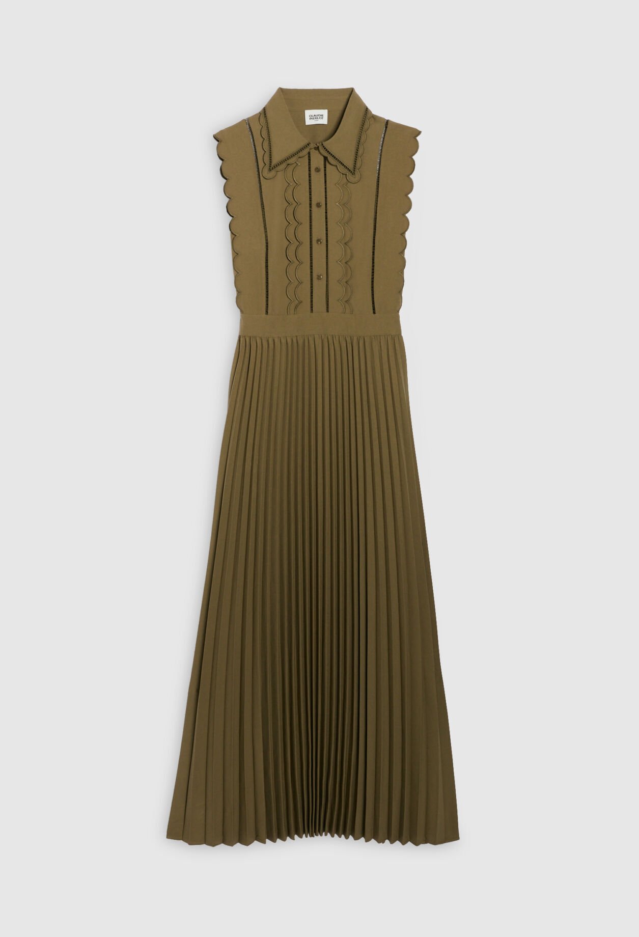Robe longue kaki