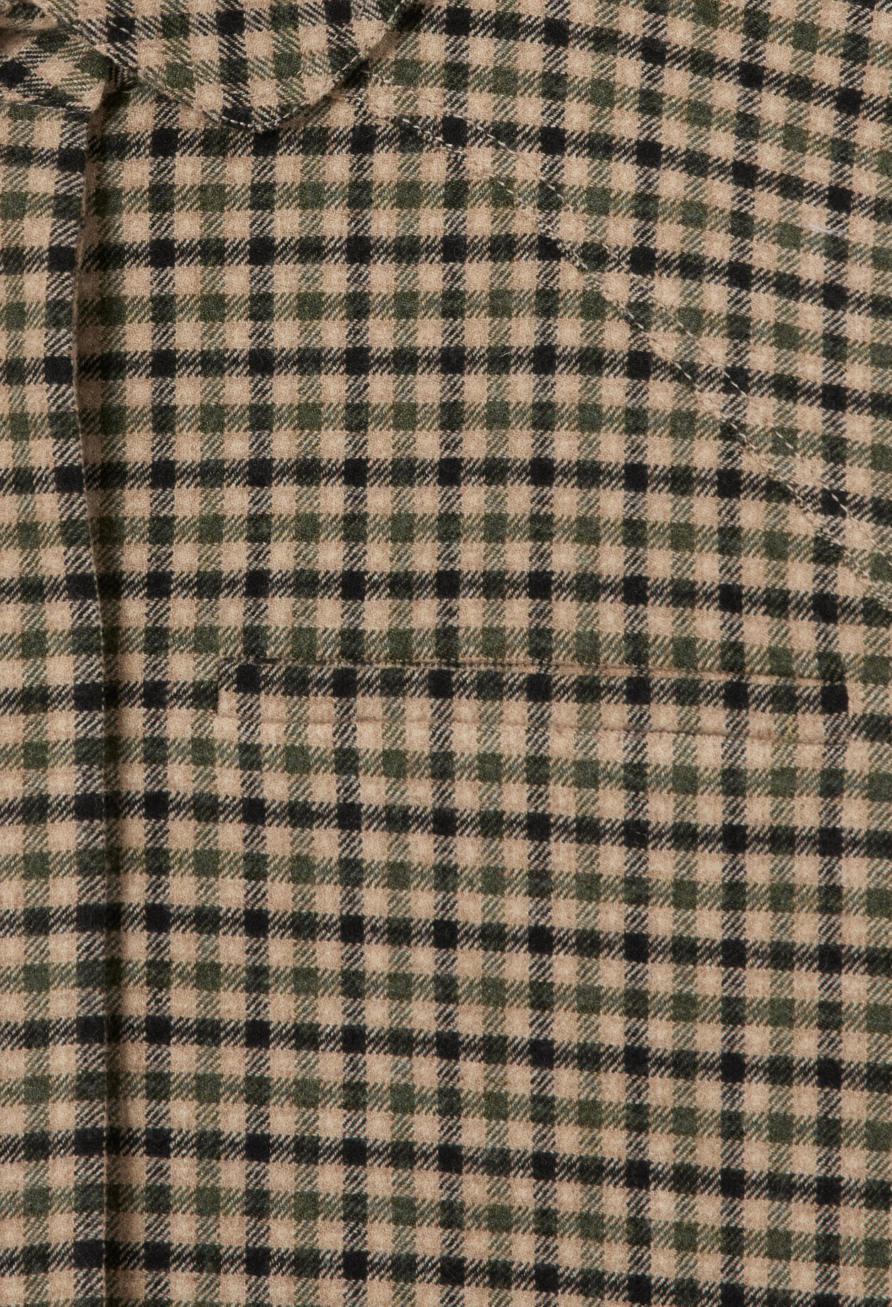 Veste courte laine m&eacute;lang&eacute;e &agrave; carreaux
