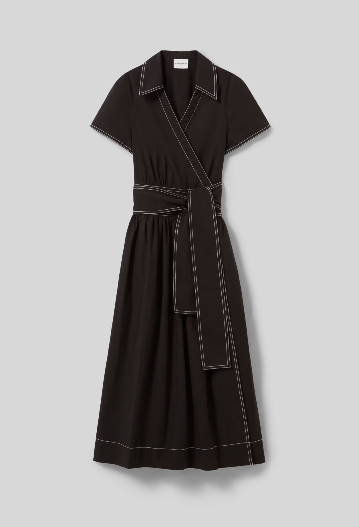 Robe longue ceinturée