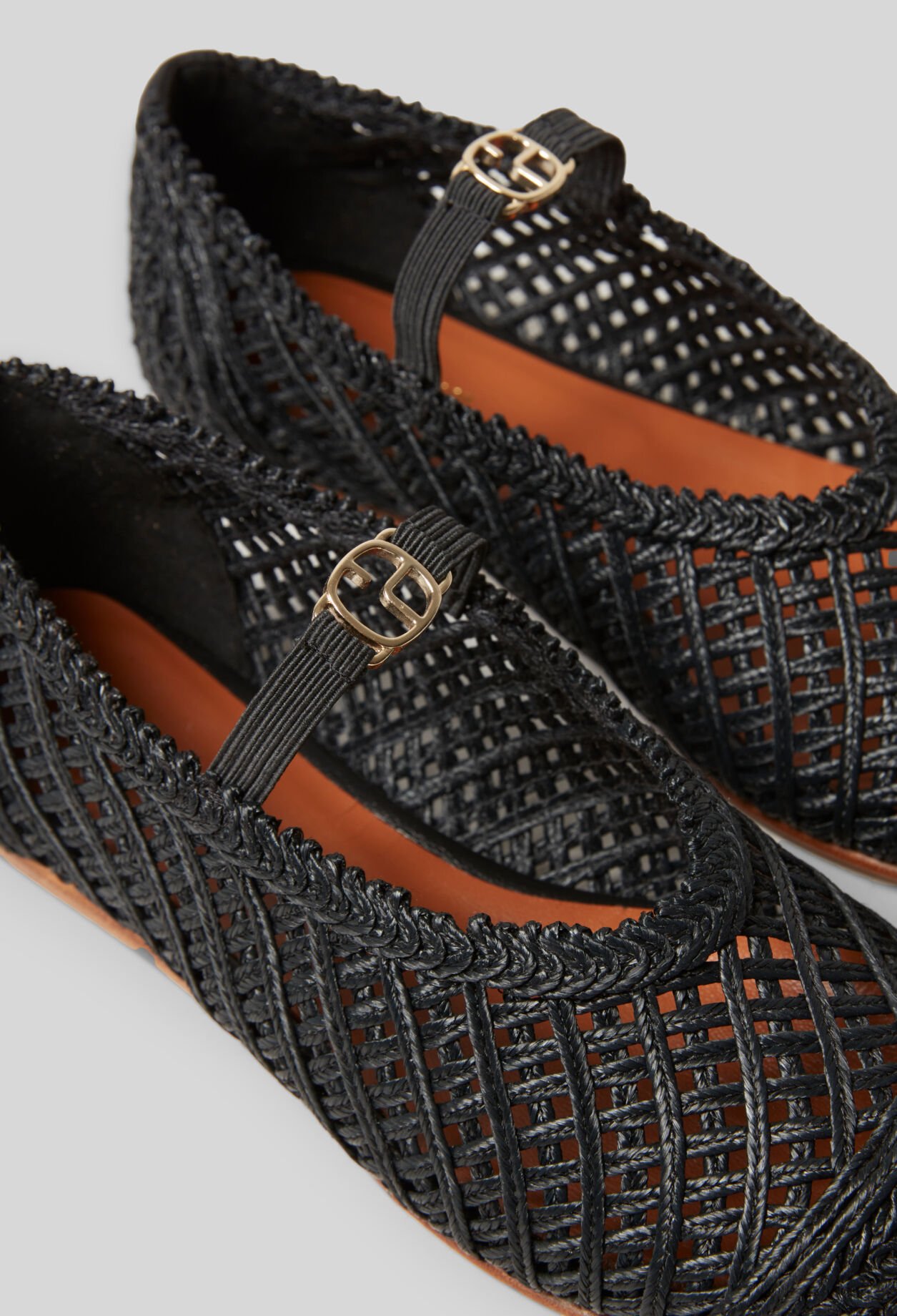 Ballerines tressées cuir