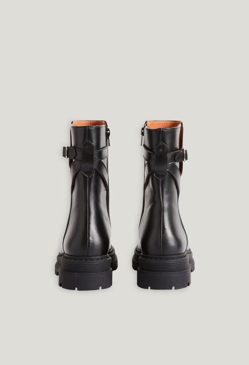 Bottines cuir noir