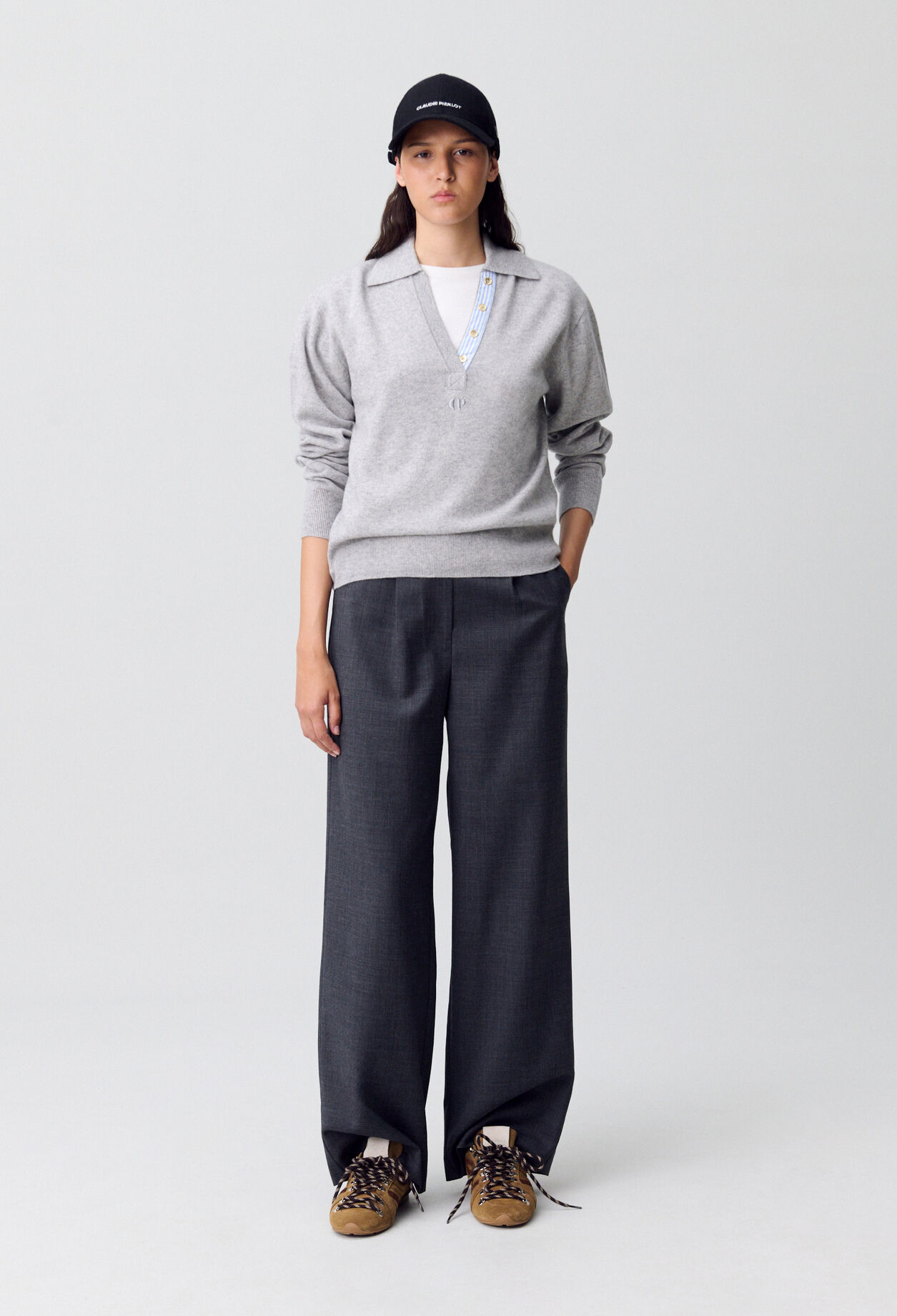Pull polo laine