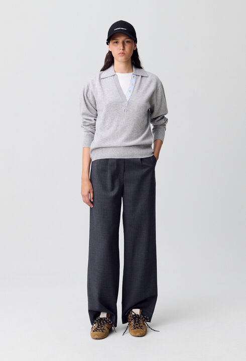 Pull polo laine
