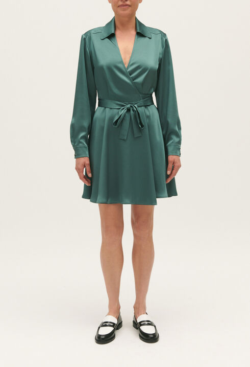 Robe courte portefeuille vert