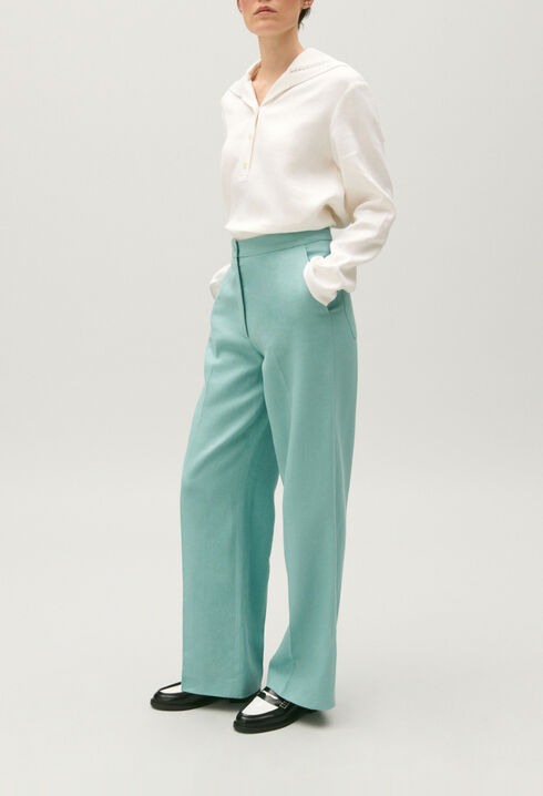 Pantalon de tailleur lin mélangé