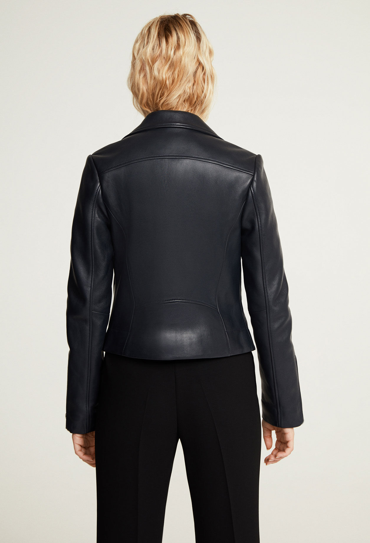 Blouson en cuir zippé
