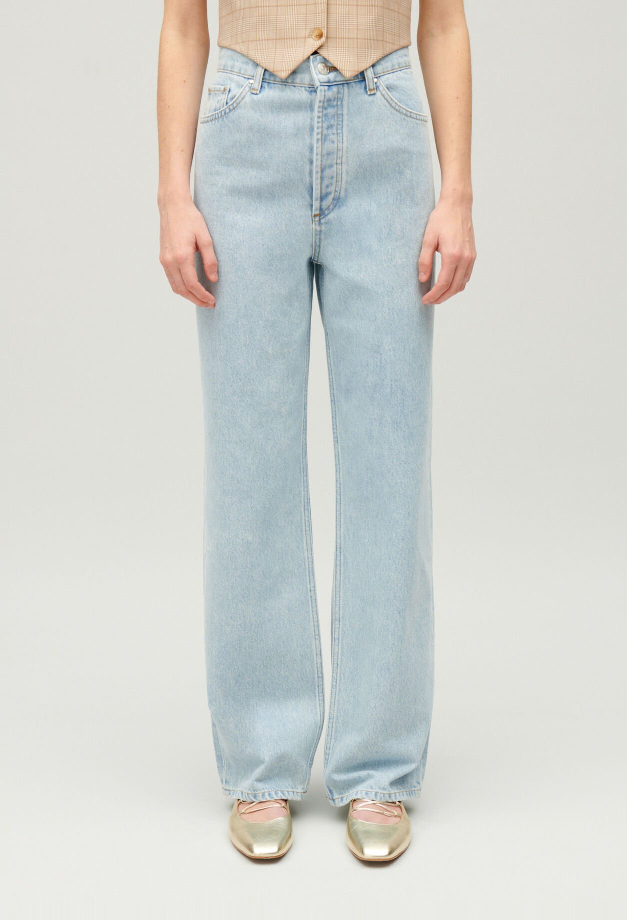 Jean Louis flare bleu délavé