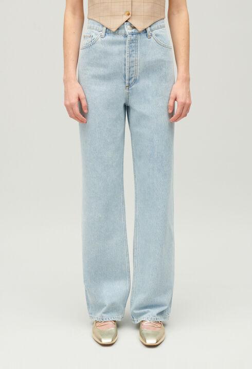 Jean Louis flare bleu délavé