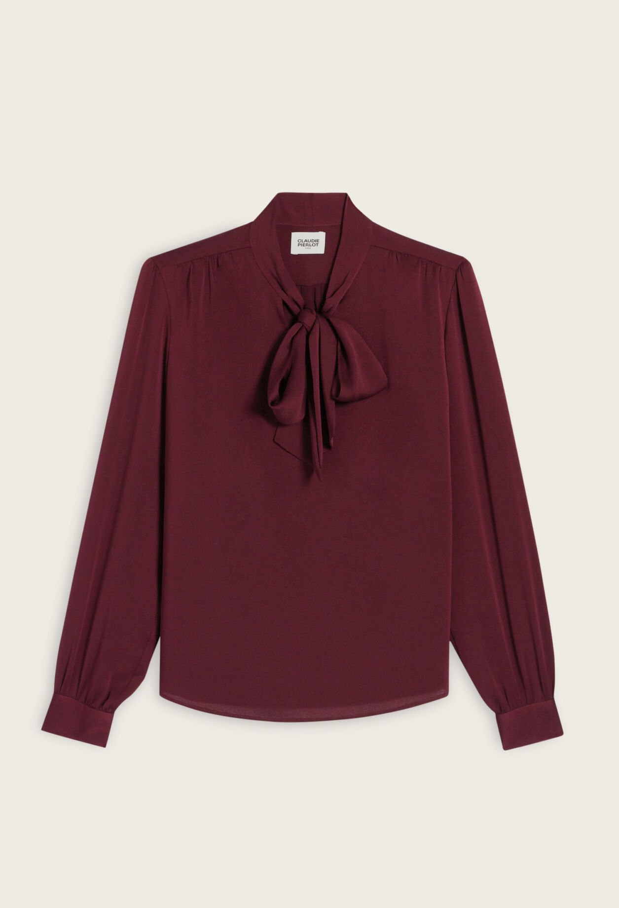 Blouse lavallière bordeaux