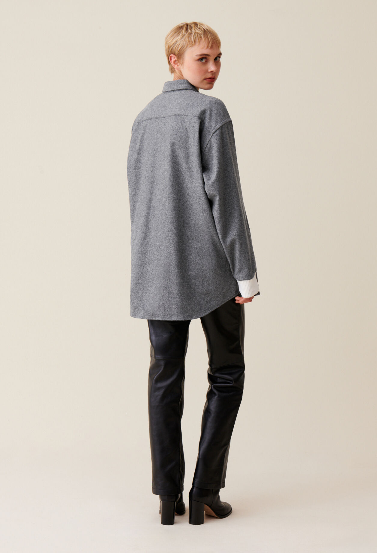 Surchemise oversize gris