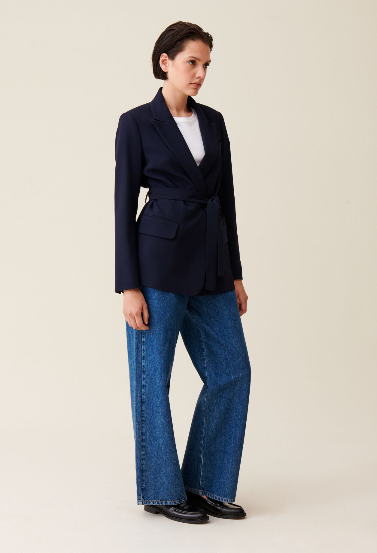 Veste tailleur bleu marine