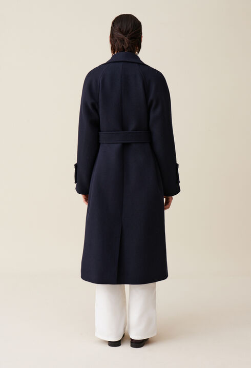 Manteau laine esprit trench-coat