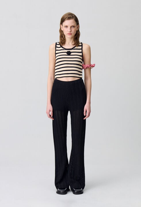 Pantalon fluide crochet