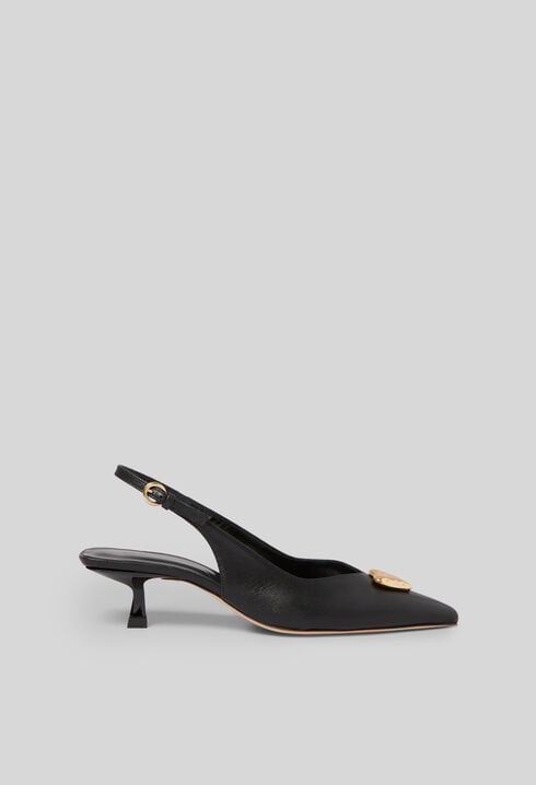 Escarpins cœur doré