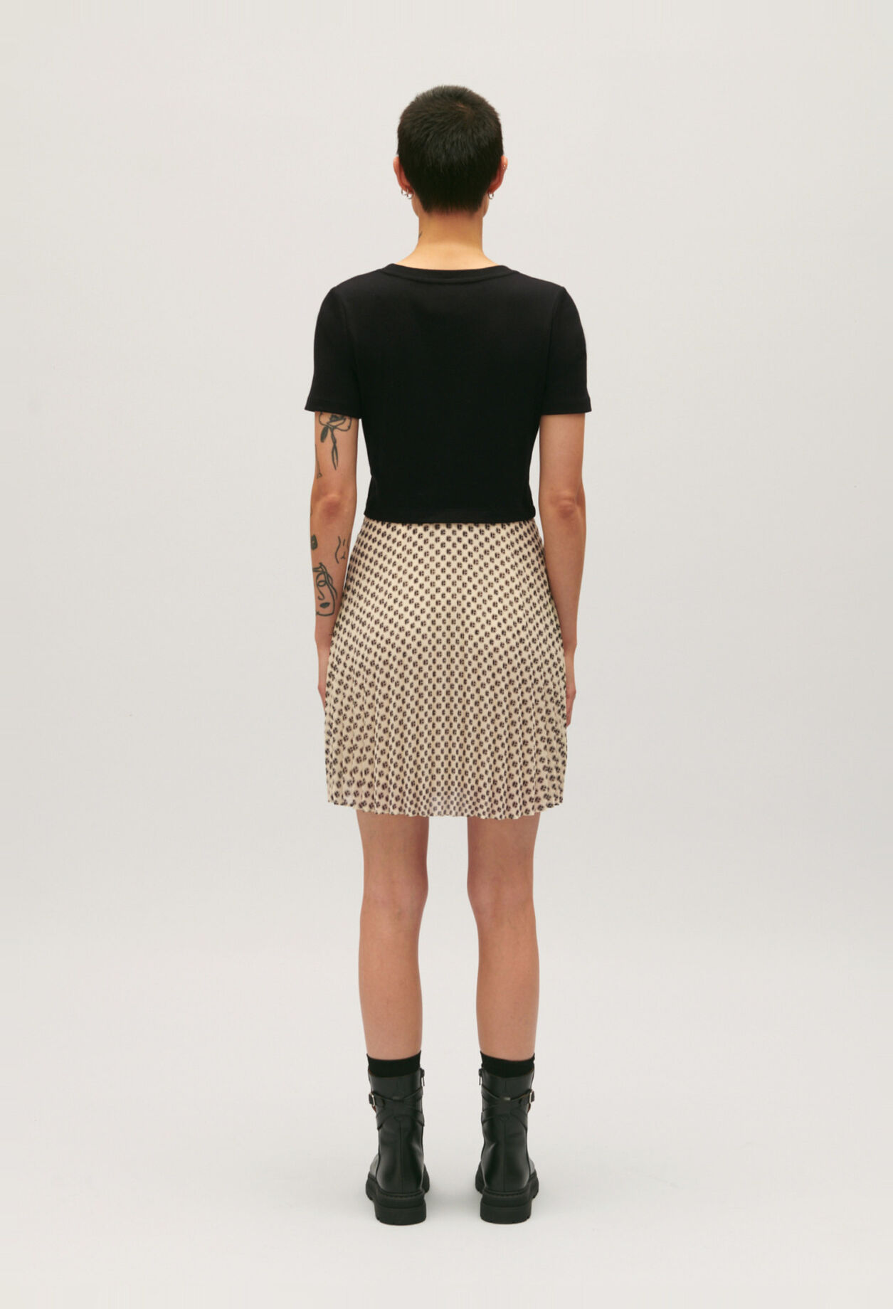 Robe Teli courte bimatière