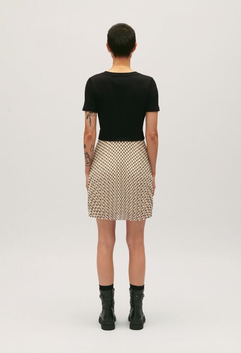 Robe Teli courte bimatière